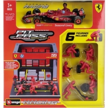BURAGO 36862 1:43 SFR FERRARI SF 24 PIT PASS ( 2024 ) SAINZ 55