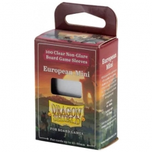 DRAGON SHIELD BOARD GAME SLEEVES CLEAR NONGLARE EUROPEAN MINI 45X68 MM