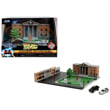 JADA 34804 NANO HOLLYWOOD RIDES BACK TO THE FUTURE CLOCK TOWER WITH VEHICLES