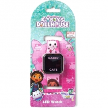 AT GAB4078 GABBYS DOLLHOUSE CATS LED WATCH W / PRINTED STRAPS
