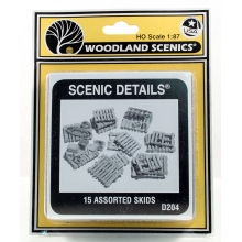 WOODLAND 204 ASSORTED SKIDS ( 15 ) HO