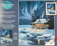 DIMENSIONS 91223 MOONLIT CABIN PBN 16X20